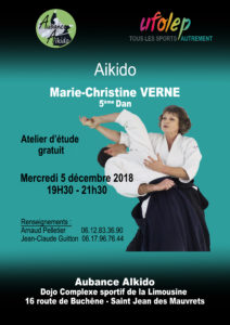 Atelier d’étude (gratuit) 5/10/18 — Marie-Christine Verne 5D