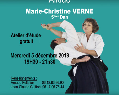Atelier d’étude (gratuit) 5/10/18 — Marie-Christine Verne 5D